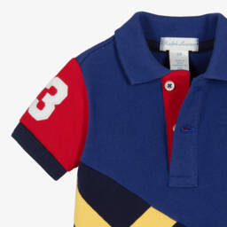 Ralph Lauren-طقم شورت أطفال ولادي قطن بألوان بلوك | Childrensalon Outlet