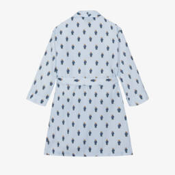 Ralph Lauren-روب بطبعة بير مقلم لون أزرق وأبيض للأولاد | Childrensalon Outlet