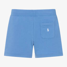 Ralph Lauren-Boys Blue Cotton Jersey Shorts | Childrensalon Outlet