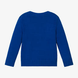 Ralph Lauren-Синий трикотажный свитер с медвежонком для мальчиков | Childrensalon Outlet
