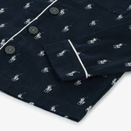 Ralph Lauren-Boys Blue Cotton Logo Pyjamas | Childrensalon Outlet