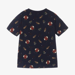 Ralph Lauren-تيشيرت قطن جيرسي لون كحلي للأولاد | Childrensalon Outlet