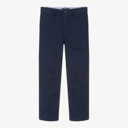 Ralph Lauren-Синие брюки чинос из хлопкового твила | Childrensalon Outlet