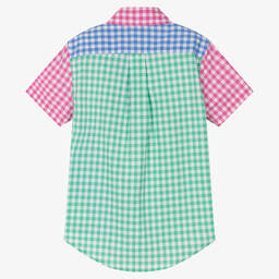 Polo Ralph Lauren-Boys Blue & Green Check Shirt | Childrensalon Outlet