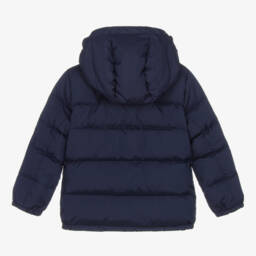 Ralph Lauren-Boys Blue Hooded Padded Jacket | Childrensalon Outlet