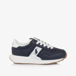 Ralph Lauren-Boys Blue Lace-Up Sneakers | Childrensalon Outlet