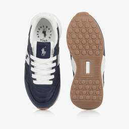 Ralph Lauren-Boys Blue Lace-Up Sneakers | Childrensalon Outlet