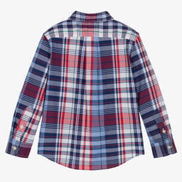Ralph Lauren-Boys Blue & Red Cotton Check Shirt | Childrensalon Outlet