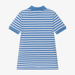 Ralph Lauren-Boys Blue Striped Cotton Polo Top | Childrensalon Outlet