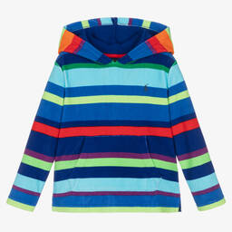 Ralph Lauren-توب هودي قطن منشفة لون أزرق للأولاد | Childrensalon Outlet