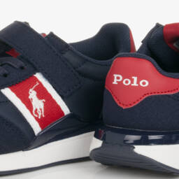 رالف لورين-حذاء رياضي جلد شامواه صناعي لون كحلي | Childrensalon Outlet