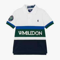 Ralph Lauren-Boys Blue Wimbledon Polo Shirt | Childrensalon Outlet