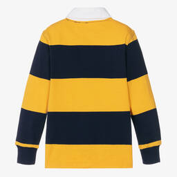 Ralph Lauren-Хлопковый топ поло в сине-желтую полоску | Childrensalon Outlet