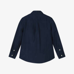 Ralph Lauren-Boys Classic Blue Linen Top | Childrensalon Outlet