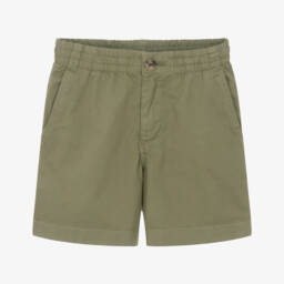 Ralph Lauren-شورت برمودا كلاسيكي أخضر قطن للأولاد | Childrensalon Outlet