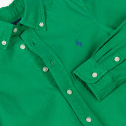 Ralph Lauren-Классическая зелёная хлопковая рубашка для мальчиков | Childrensalon Outlet