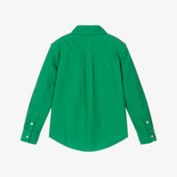 Ralph Lauren-Классическая зелёная хлопковая рубашка для мальчиков | Childrensalon Outlet