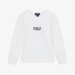 Ralph Lauren-Boys Classic Ivory Cotton Pullover | Childrensalon Outlet