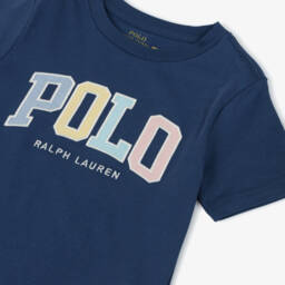 Ralph Lauren-Классическая синяя хлопковая рубашка поло для мальчиков | Childrensalon Outlet