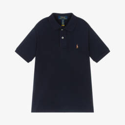 Ralph Lauren-Boys Classic Navy Polo Top | Childrensalon Outlet