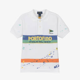 Ralph Lauren-Boys Classic White Cotton Polo | Childrensalon Outlet