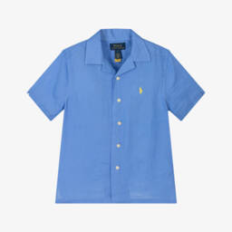 Ralph Lauren-قميص كتان أزرق أنيق للأولاد | Childrensalon Outlet