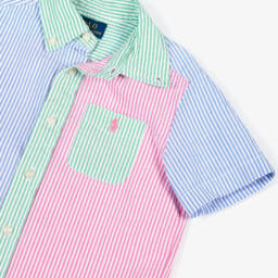 Ralph Lauren-Рубашка из хлопкового сеерсакера в полоску для мальчиков | Childrensalon Outlet