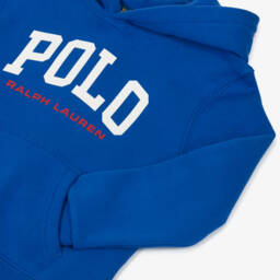 رالف لورين-سويت شيرت قطني أزرق دافئ للأولاد | Childrensalon Outlet