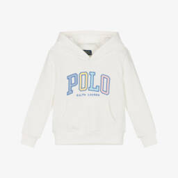 Ralph Lauren-Boys Cozy White Polo Sweatshirt | Childrensalon Outlet