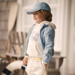 Ralph Lauren-Boys Cozy White Polo Sweatshirt | Childrensalon Outlet