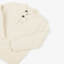 Ralph Lauren-Кремовый шерстяной и кашемировый свитер для мальчиков | Childrensalon Outlet