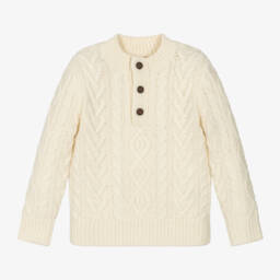 Ralph Lauren-Кремовый шерстяной и кашемировый свитер для мальчиков | Childrensalon Outlet