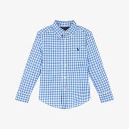 Ralph Lauren-Рубашка в клетку для мальчиков синяя | Childrensalon Outlet