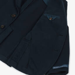 Ralph Lauren-Boys Elegant Cotton Navy Jacket | Childrensalon Outlet