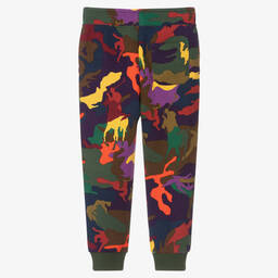 Поло Ralph Lauren-Зеленые хлопковые джоггеры с камуфляжным принтом для мальчиков | Childrensalon Outlet
