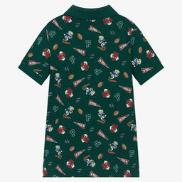 رالف لورين-توب بولو قطن بيكيه لون أخضر داكن للأولاد | Childrensalon Outlet