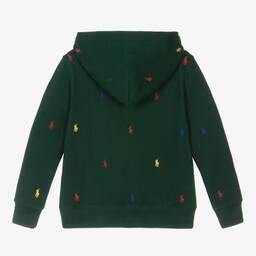 Ralph Lauren-توب بسحّاب قطن جيرسي لون أخضر للأولاد | Childrensalon Outlet