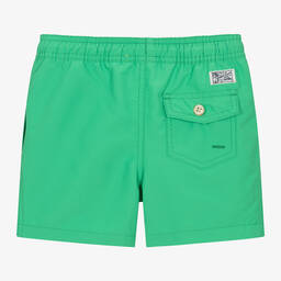 Ralph Lauren-Boys Green Pony Swim Shorts | Childrensalon Outlet