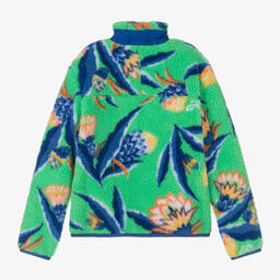 Ralph Lauren-Boys Green Sherpa Fleece Zip-Up Top | Childrensalon Outlet