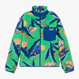 Ralph Lauren-Boys Green Sherpa Fleece Zip-Up Top | Childrensalon Outlet