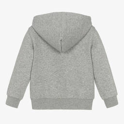 Ralph Lauren-Boys Grey Marl Hooded Zip-Up Top | Childrensalon Outlet