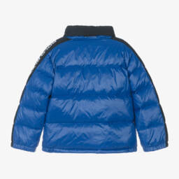 Ralph Lauren-Boys Hooded Blue Puffer Coat | Childrensalon Outlet