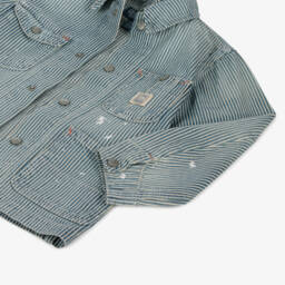 Ralph Lauren-Boys Indigo Striped Denim Jacket | Childrensalon Outlet