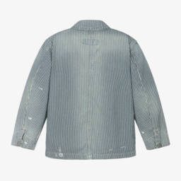 Ralph Lauren-Boys Indigo Striped Denim Jacket | Childrensalon Outlet