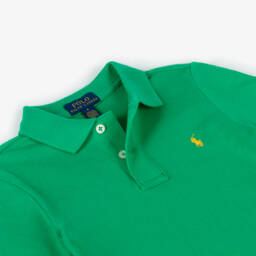 Ralph Lauren-Boys Long-Sleeve Green Polo | Childrensalon Outlet