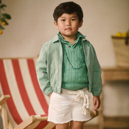 Ralph Lauren-Boys Mint Cotton Twill Jacket | Childrensalon Outlet