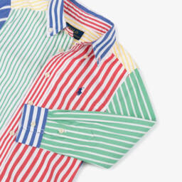 Ralph Lauren-قميص مخطط متعدد الألوان للأولاد من القطن | Childrensalon Outlet