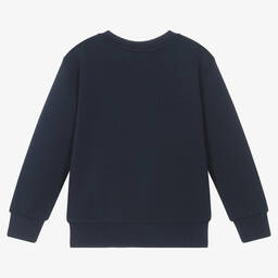 Ralph Lauren-Boys Navy Blue Cotton Jersey Sweatshirt | Childrensalon Outlet