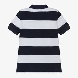 Ralph Lauren-Рубашка поло из хлопка в синюю полоску для мальчиков | Childrensalon Outlet