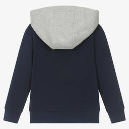 Ralph Lauren-Boys Navy Blue Cotton Varsity Hoodie | Childrensalon Outlet